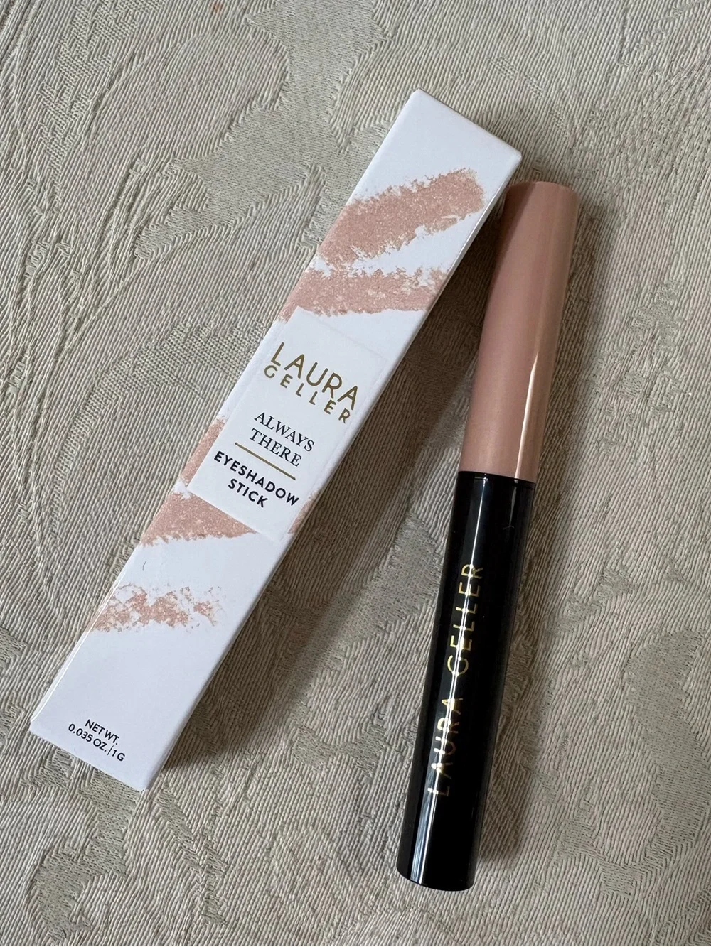 Laura Geller Always There Cream Eyeshadow Stick Crayon Sunlit Shimmer BNIB
